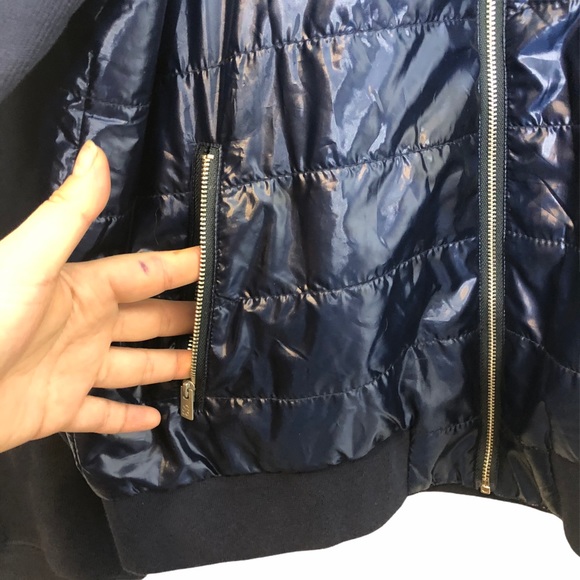 TOMMY BAHAMA Knit Raglan Sleeve Puffer Jacket Navy Blue - Picture 11 of 14